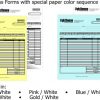 8.5 x 11 Special Paper Color Sequence Forms