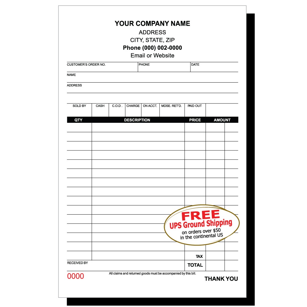 Carbon Copy Invoice Pads, Receipt Pads, Order Pads - Custom Printed!