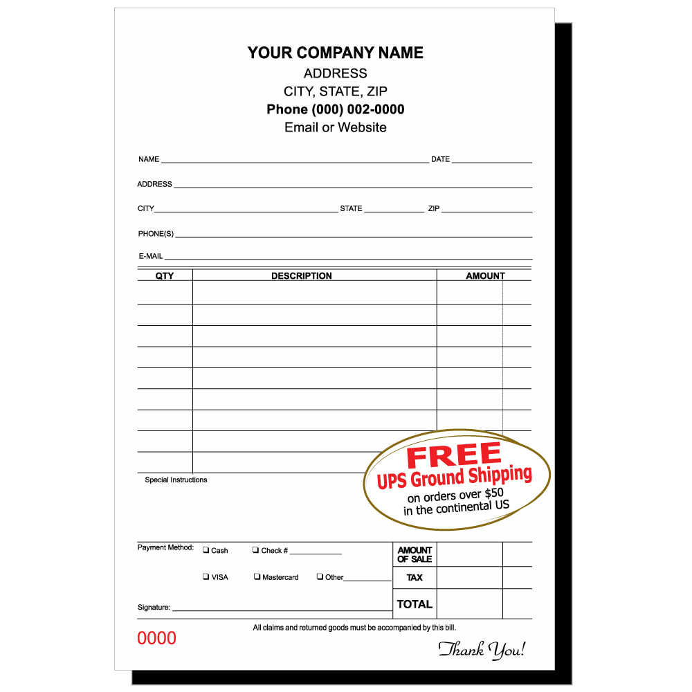 Receipt Form Templates | Sales and General Receipts | Lighthouse Printing