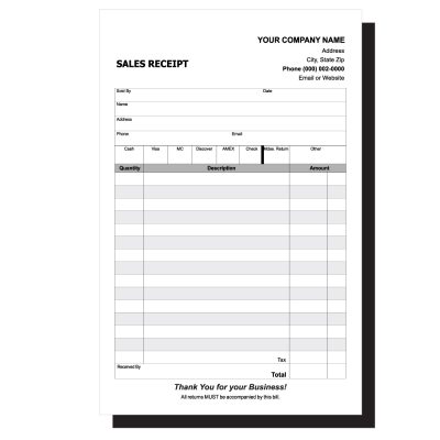 receipt form templates lighthouse printing