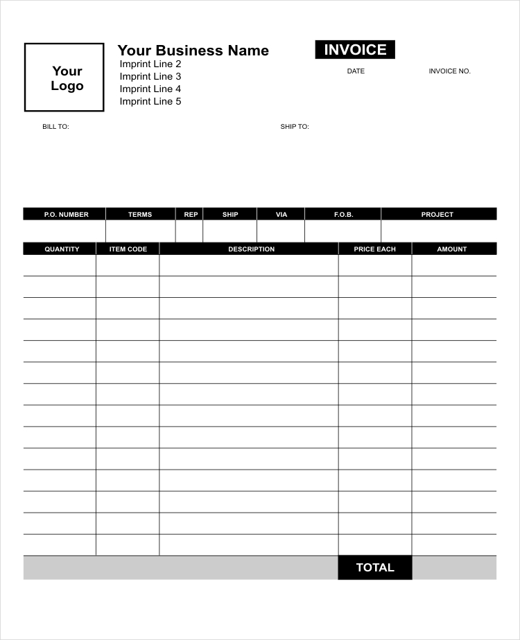 General Invoice Template | Lighthouse Printing