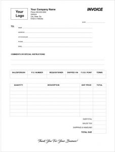 Invoice Template - add your info/logo | Lighthouse Printing