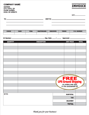 Invoice Form Template from lighthouseprinting.com