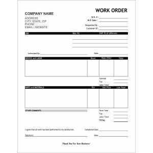 Work Order Template to Customize | Lighthouse Printing