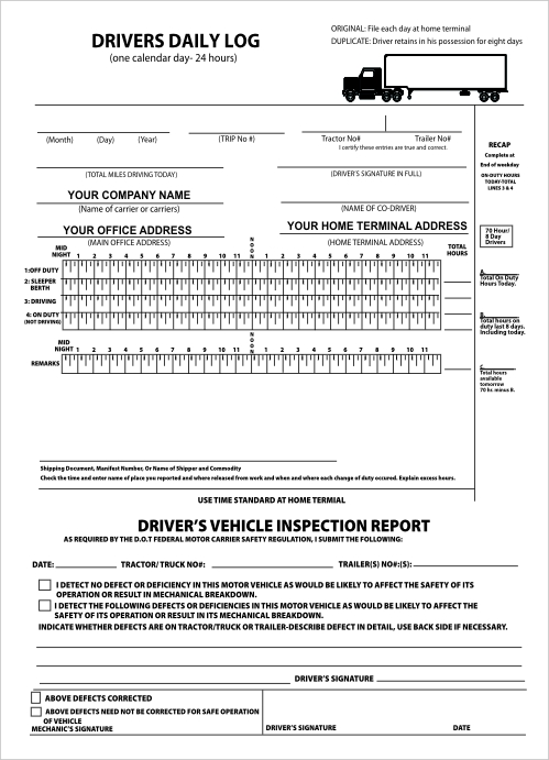 Drivers Daily Log Template from lighthouseprinting.com