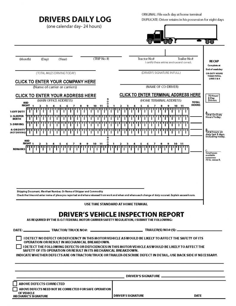 drivers daily log examples