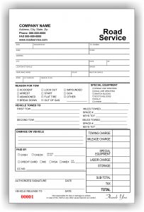 road service form