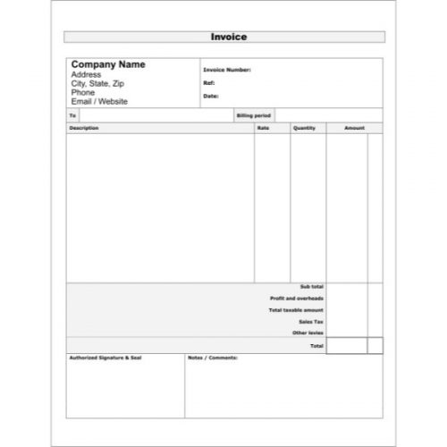 carbon copy invoices printed on home printer